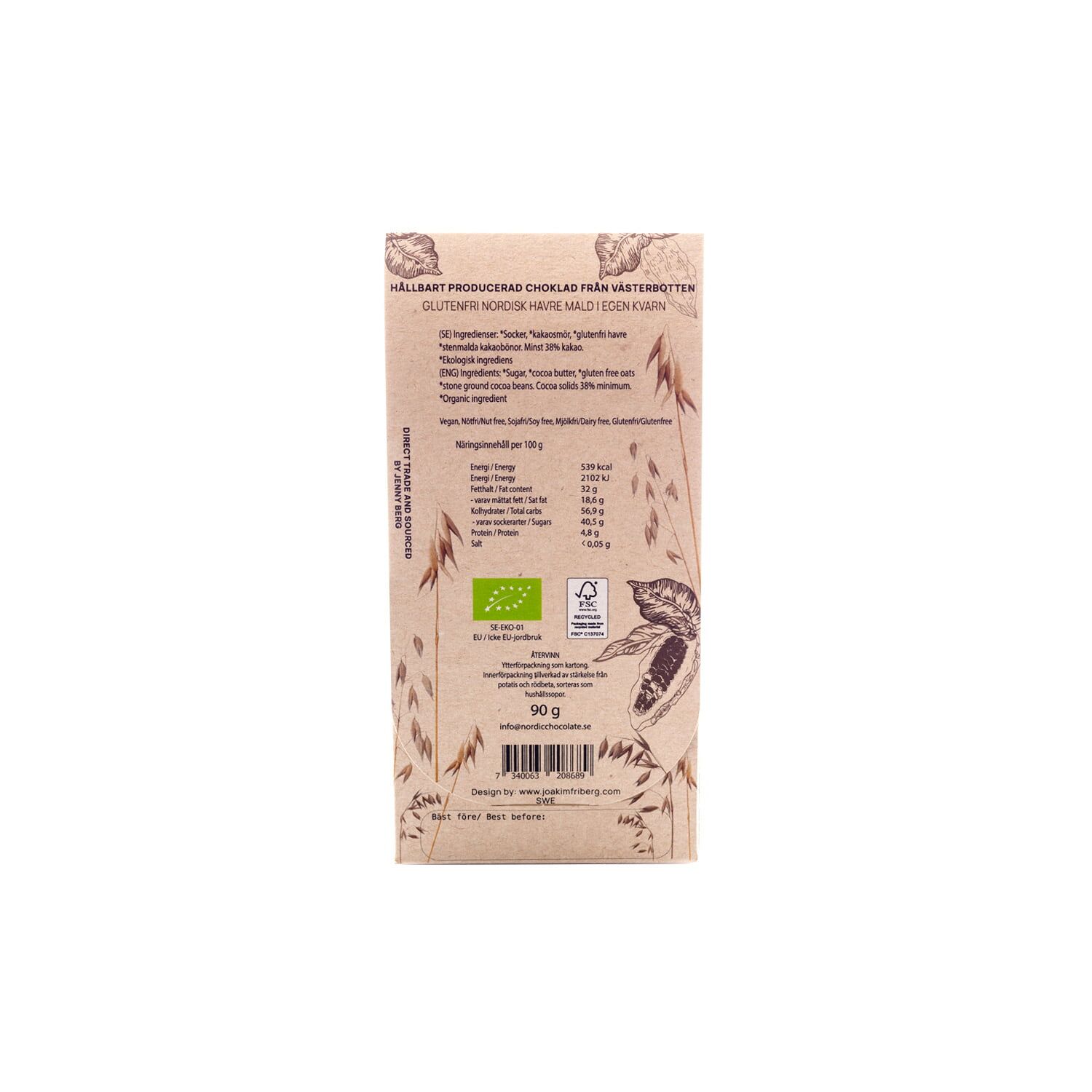 Nordic Chocolate Havrechoklad